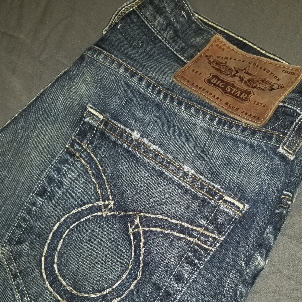 Men's 30W. Big Star bootcut Union jeans.